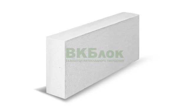 Газобетон ВКБлок D500 625х100х250 мм фото 0
